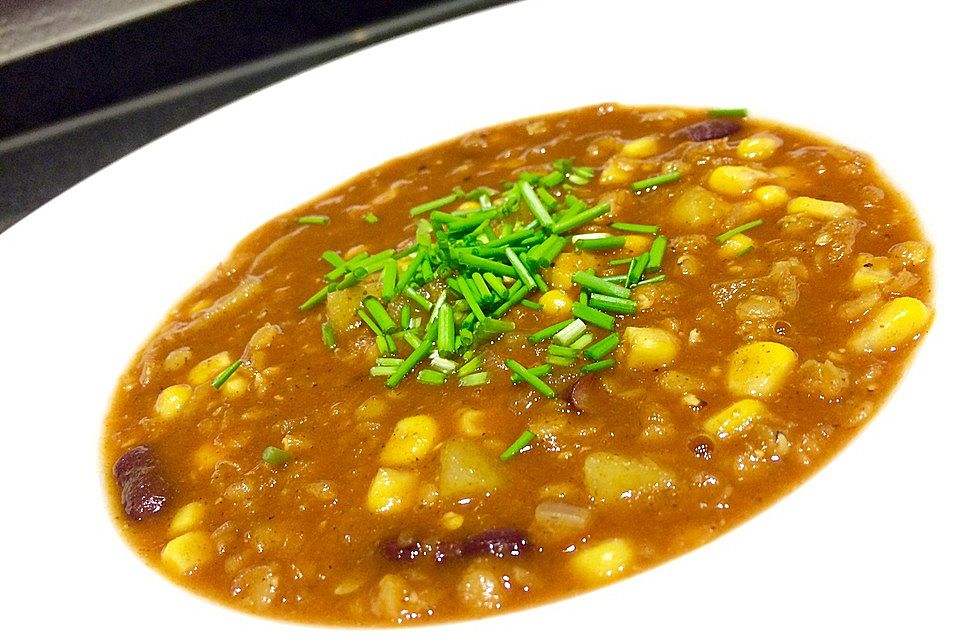 Chili sin Carne mit Sojageschnetzeltem