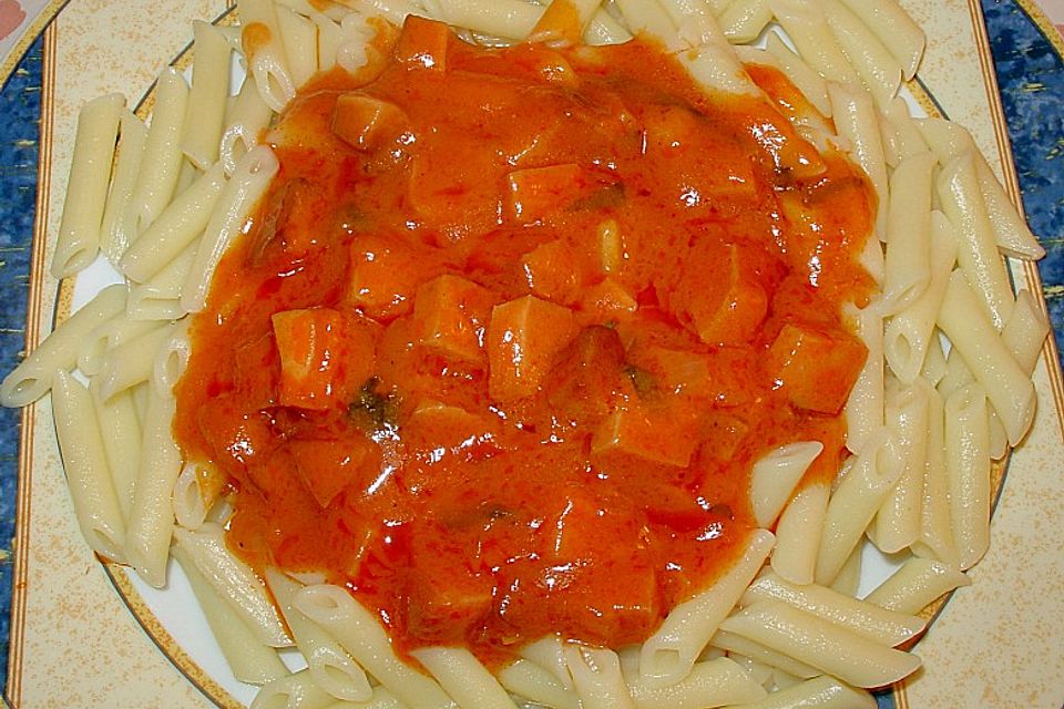 Makkaroni mit Tomatensoße nach Ossi - Art