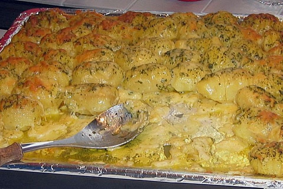 Blechkartoffeln mit Kräuterbutter