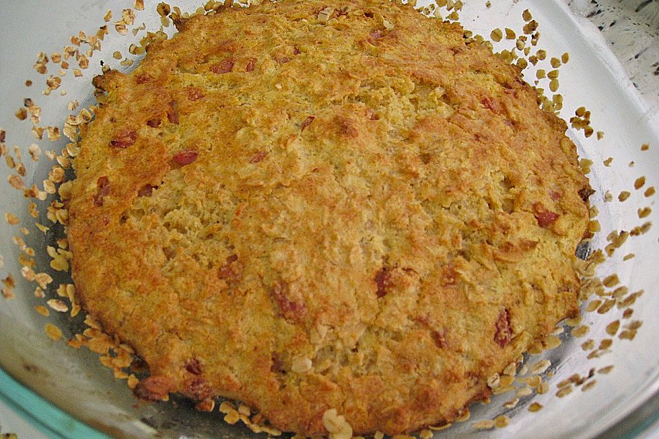 Schinken - Haferflocken Auflauf mit Tomatensauce