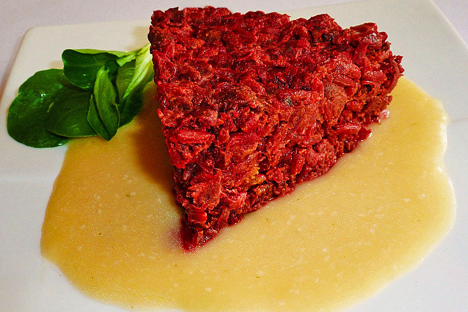 Rote Bete-Auflauf mit Blauschimmelkäse