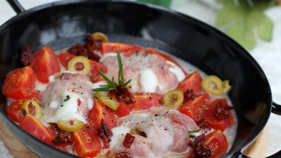 Gefüllter Mozzarella aus dem Ofen von kleine Hexe