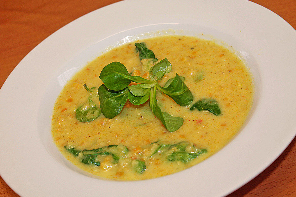 Petersilienwurzel - Suppe mit Linsen