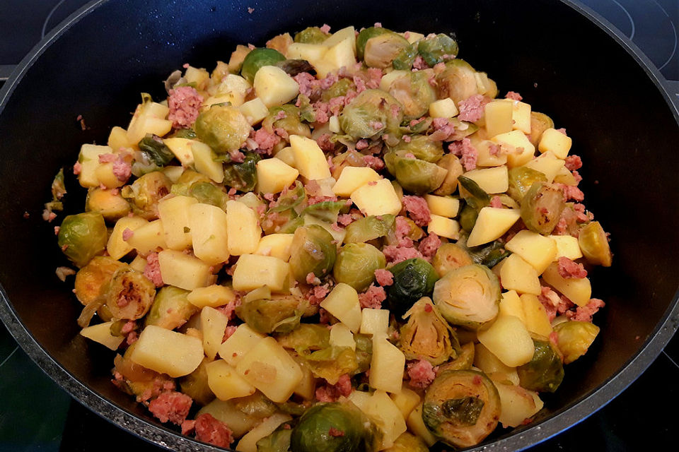 Rosenkohl - Hackfleisch - Gemüse