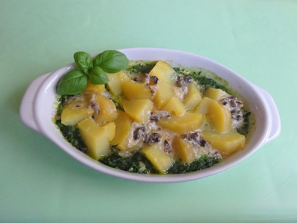 Spinat - Kartoffel - Gratin mit Gorgonzola von Diegohundi1606| Chefkoch