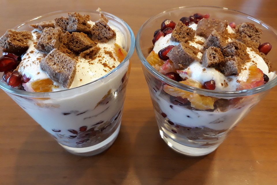 Winterliches Tiramisu mit Lebkuchen und Mandarinen