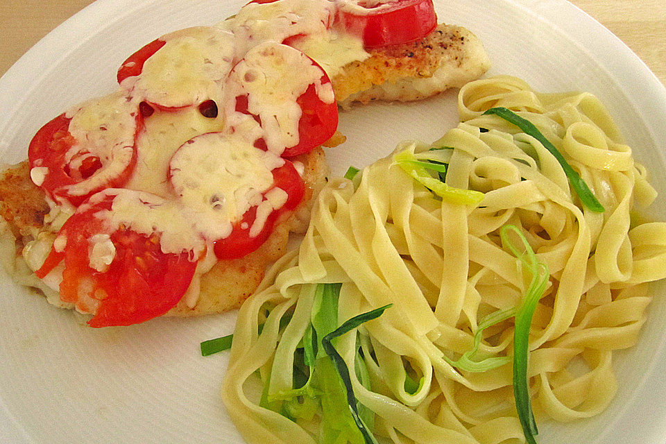 Dorschfilet mit Lauch-Tagliatelle