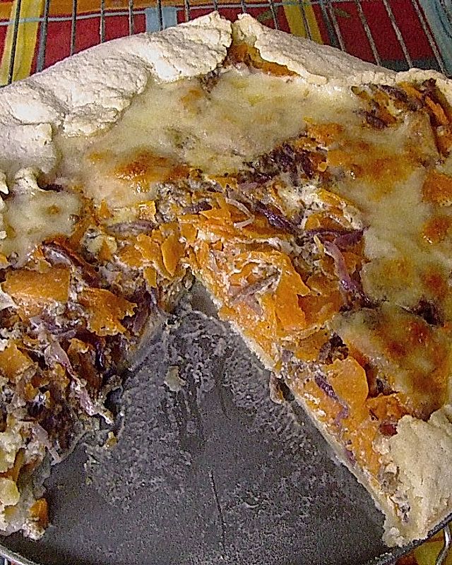 Kürbis - Zwiebel Kuchen