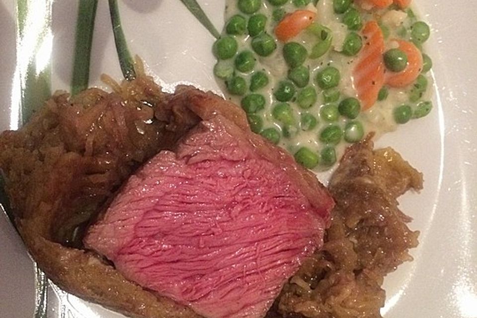 Roastbeef im Kartoffel - Käsemantel