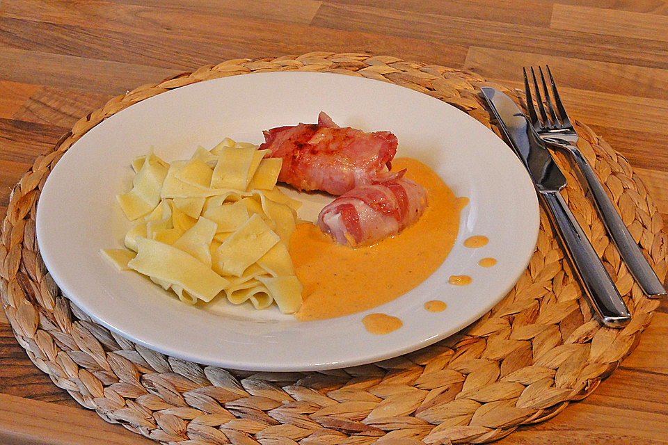 Roros 'umwickelte' Hähnchennuggets in Cognacrahm