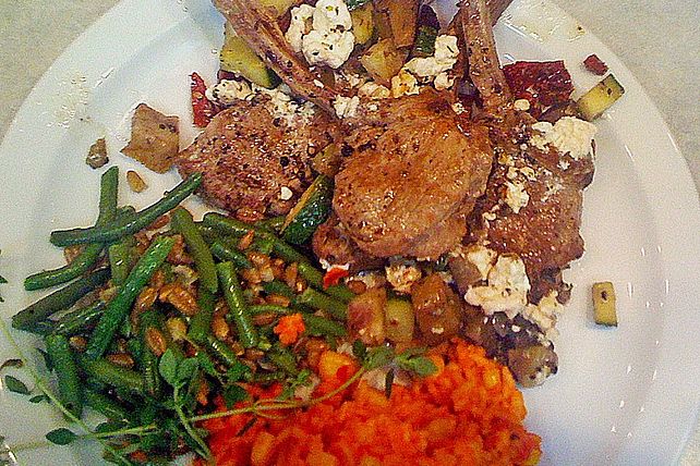 Lamm - Koteletts mit Schafskäse - Kruste von Birte| Chefkoch