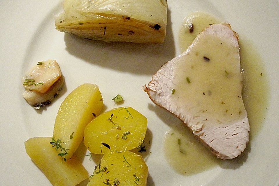 Hähnchen mit Pastis und Knoblauch