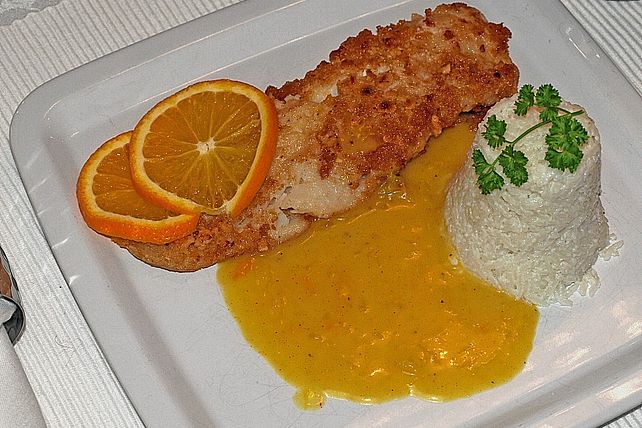 Lachsfilet mit Kokosreis an Orangensauce von s_minchen| Chefkoch