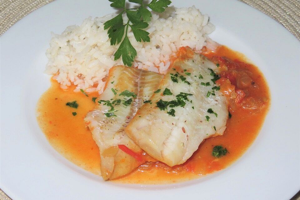 Pangasius in Zwiebelsauce