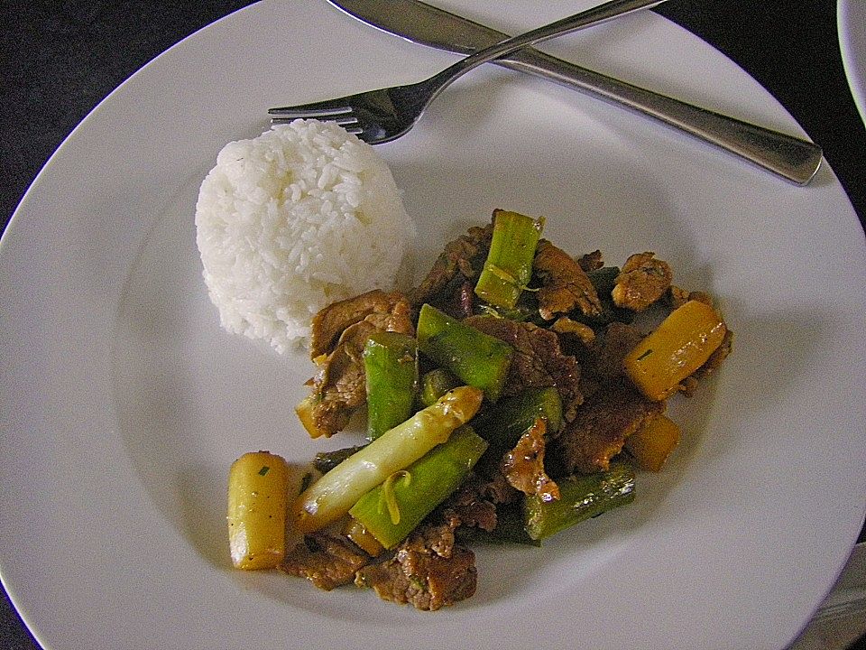 Gebratener Spargel mit Schweine- oder Rinderfilet von dirgis111| Chefkoch