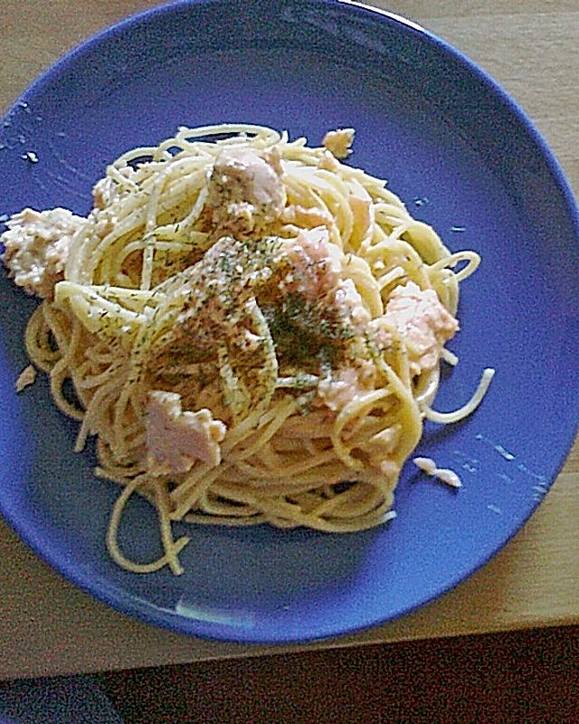 Zitronen - Lachsspaghetti