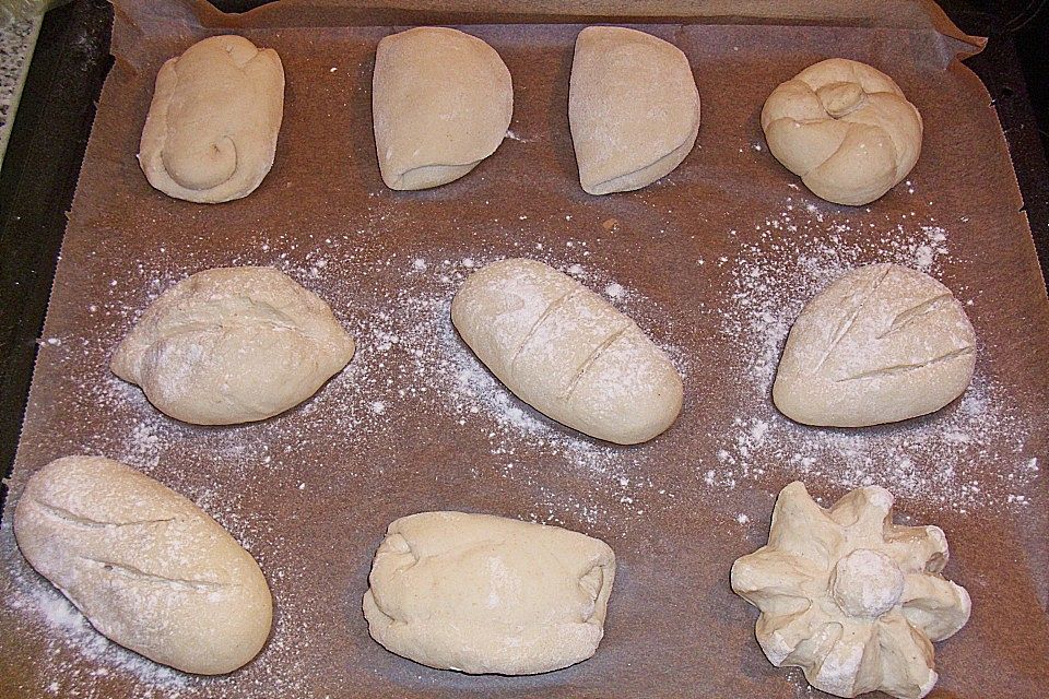 Buttermilchbrötchen mit Vorteig