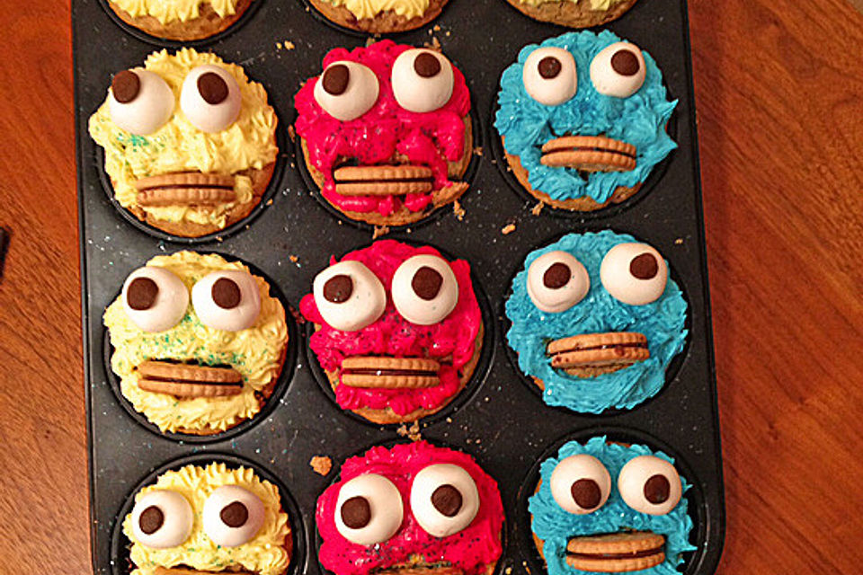 Blaue Monster Muffins