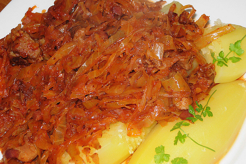 Bigosch, Fleischtopf mit Kohl und Sauerkraut