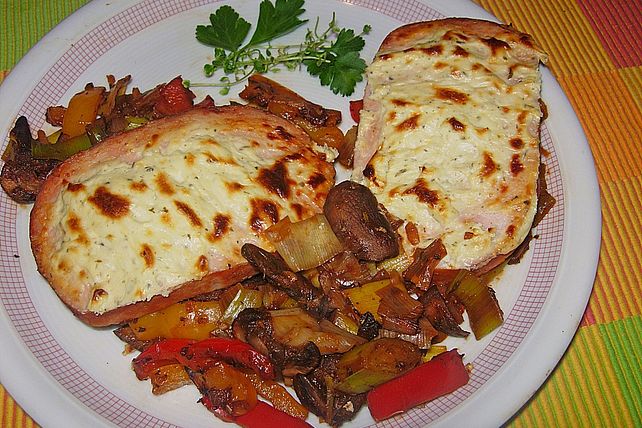 Kasseler und Gemüse mit Bresso überbacken von falfala| Chefkoch Kasseler und Gemüse mit Bresso überbacken von falfala| Chefkoch