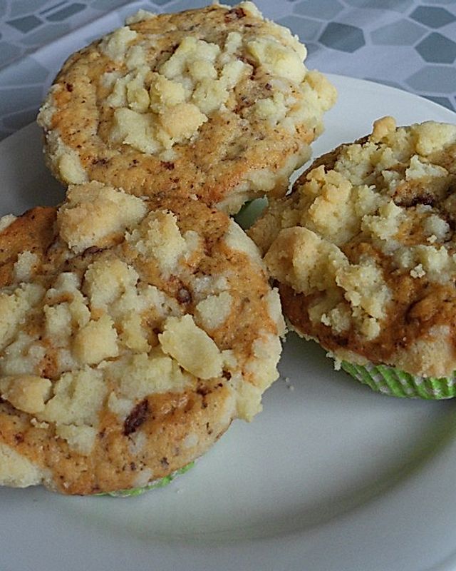 Schoko - Nuss - Muffins mit Streuseln