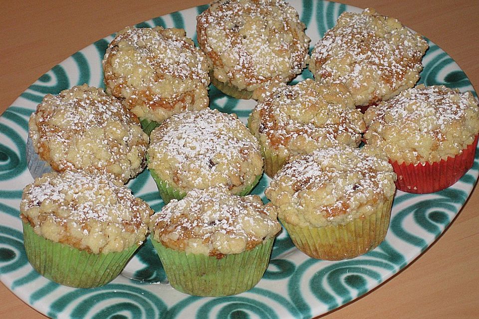 Schoko - Nuss - Muffins mit Streuseln