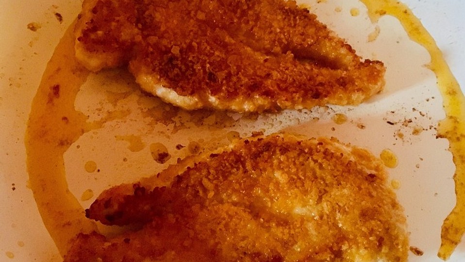 Minischnitzel mit Paprikachips - Panade von kleine-biene Minischnitzel mit Paprikachips - Panade von kleine-biene