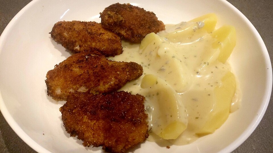 Minischnitzel mit Paprikachips - Panade von kleine-biene