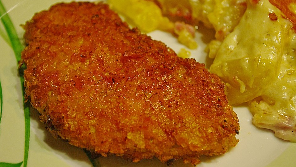 Minischnitzel mit Paprikachips - Panade von kleine-biene Minischnitzel mit Paprikachips - Panade von kleine-biene