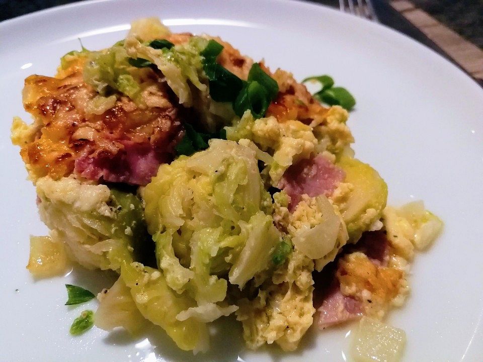 Rosenkohlgratin mit Schinken von approx| Chefkoch