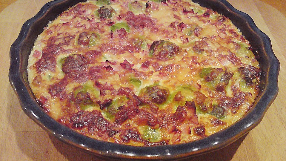 Rosenkohlgratin mit Schinken von approx Rosenkohlgratin mit Schinken von approx