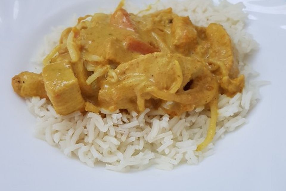 Curry - Hähnchen mit Reis