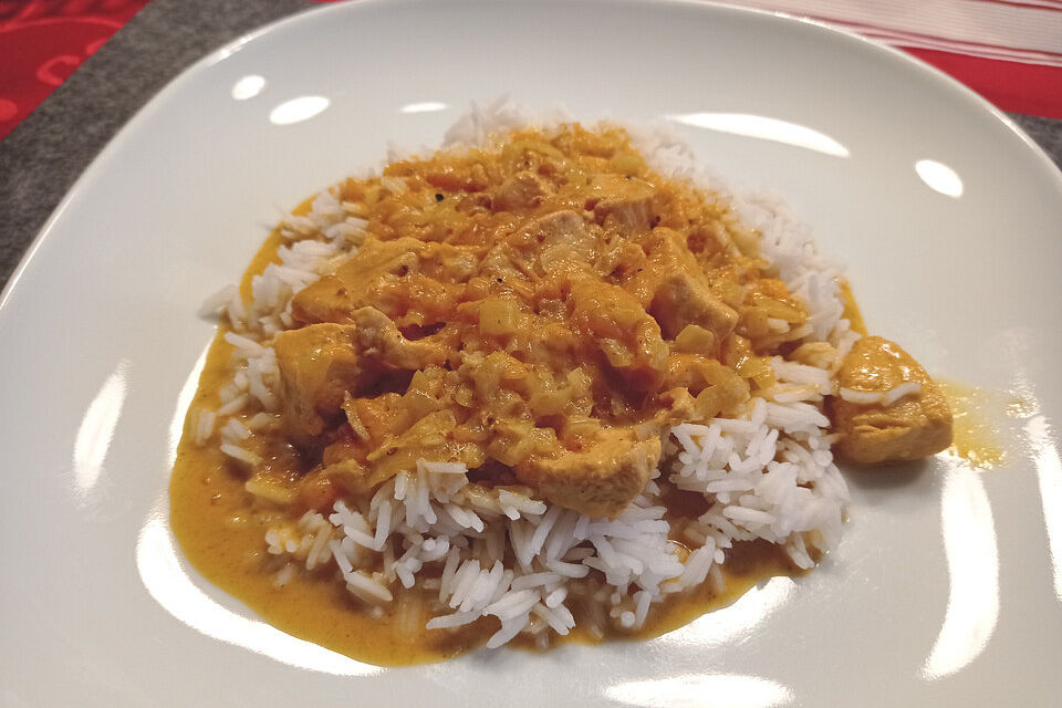 Curry - Hähnchen mit Reis