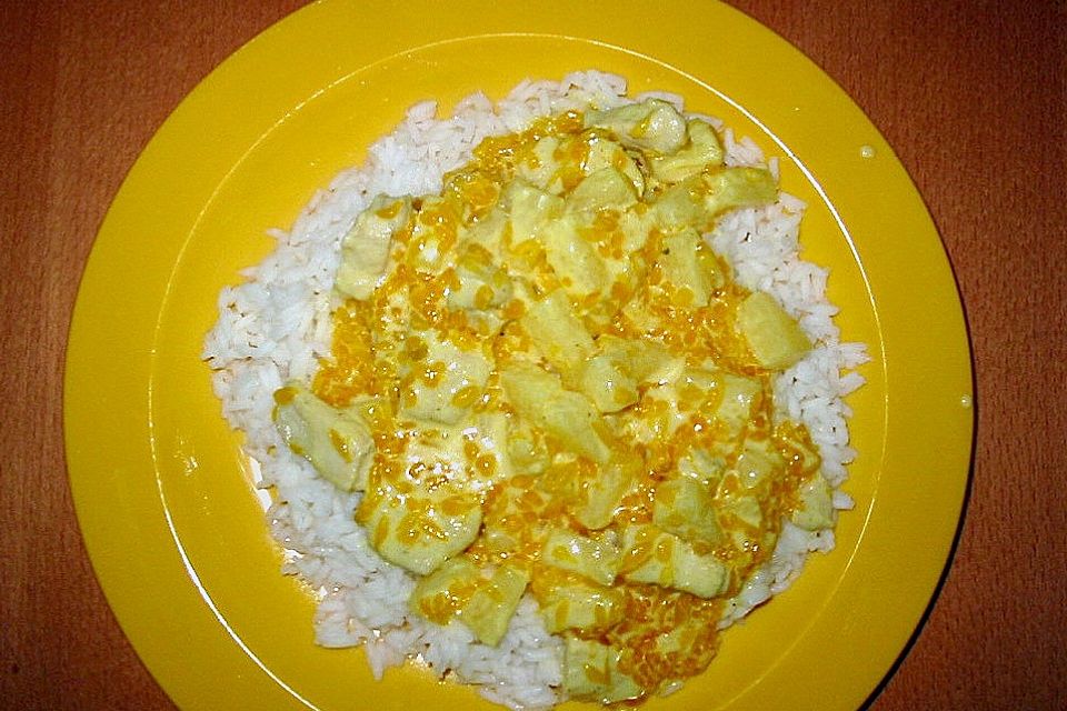 Curry - Hähnchen mit Reis