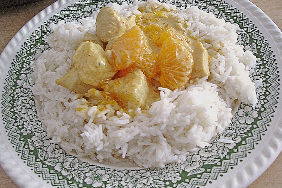 Curry - Hähnchen mit Reis