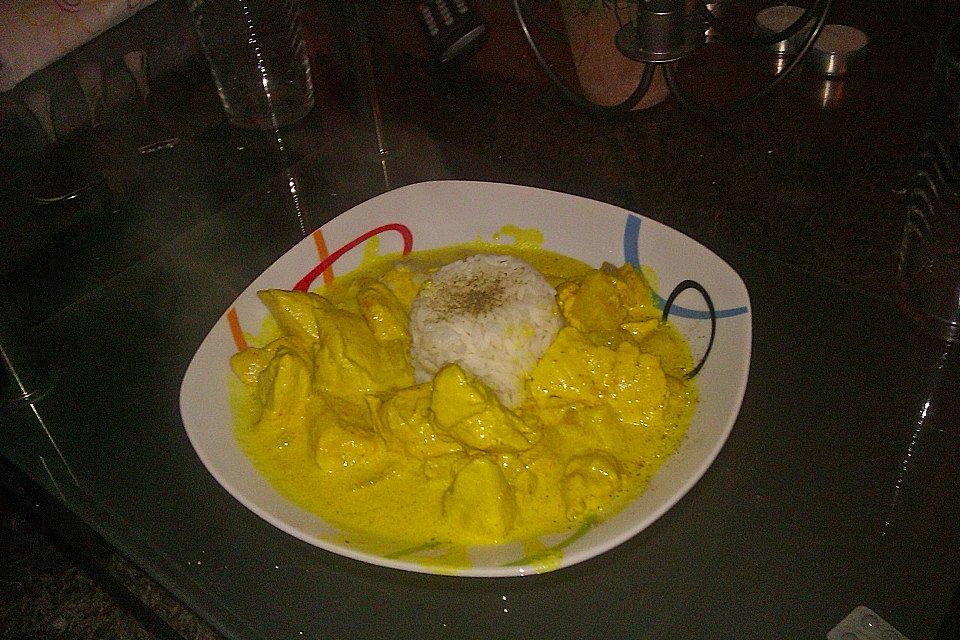 Curry - Hähnchen mit Reis