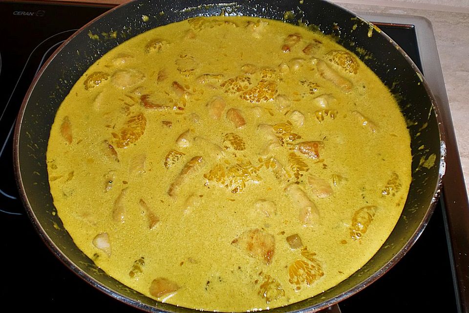 Curry - Hähnchen mit Reis