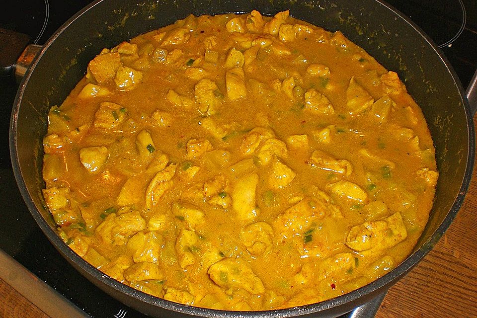 Curry - Hähnchen mit Reis