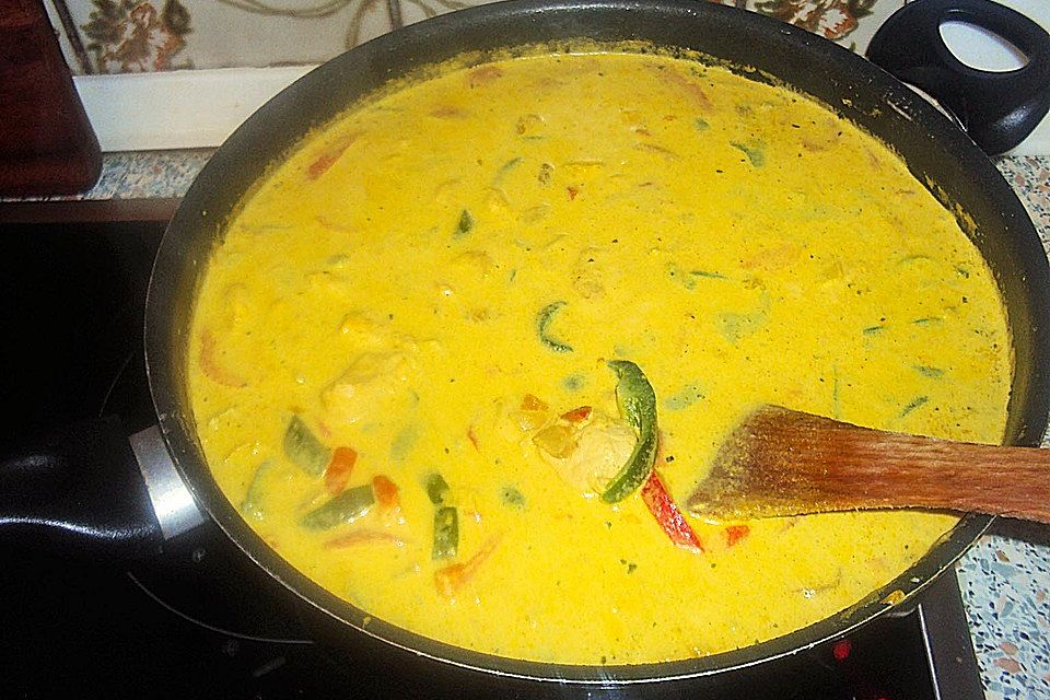 Curry - Hähnchen mit Reis