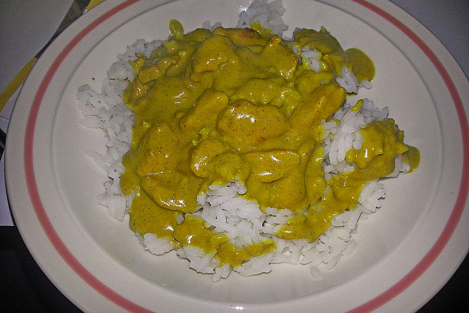 Curry - Hähnchen mit Reis