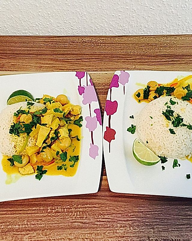 Curry - Hähnchen mit Reis