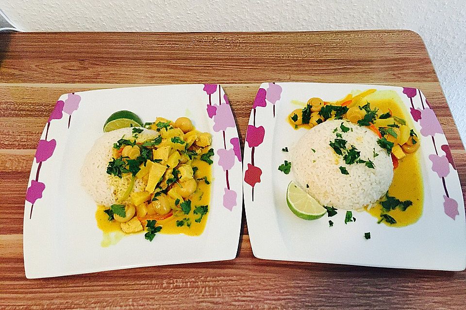 Curry - Hähnchen mit Reis