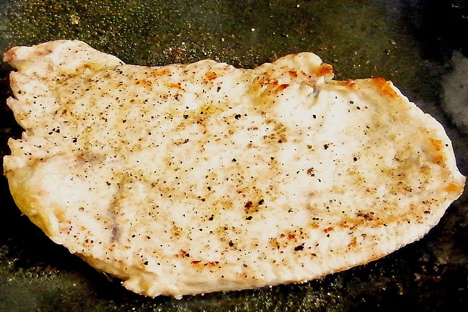 Putenschnitzel mit Curryfrüchten