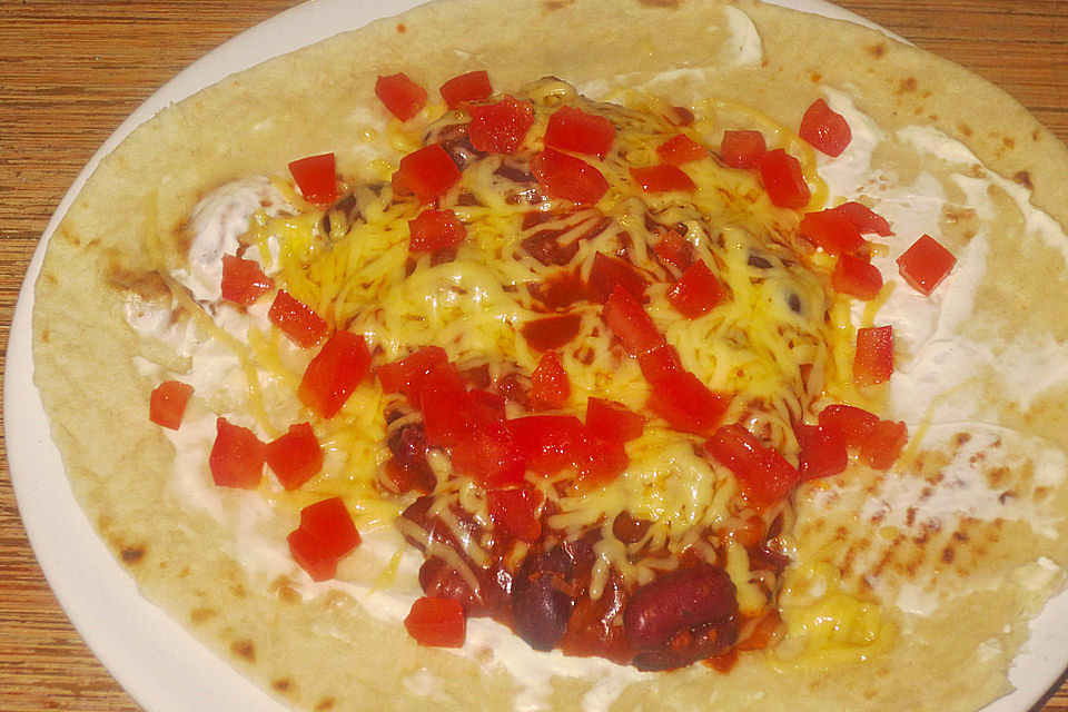 Mexikanische Wrap - Pizza