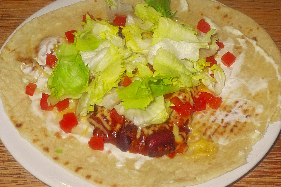 Mexikanische Wrap - Pizza