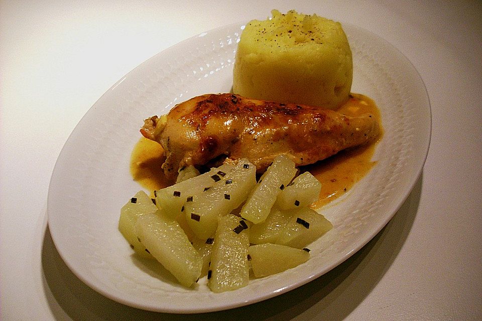 Kohlrabigemüse in Butter