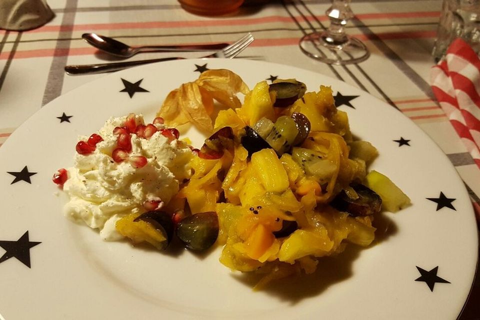 Obstsalat mit Kürbis