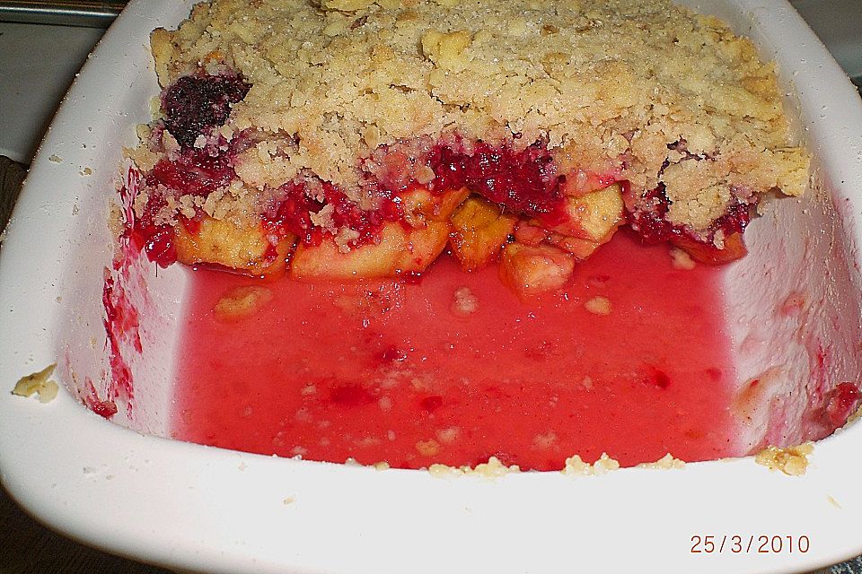 Apfel - Himbeer - Crumble