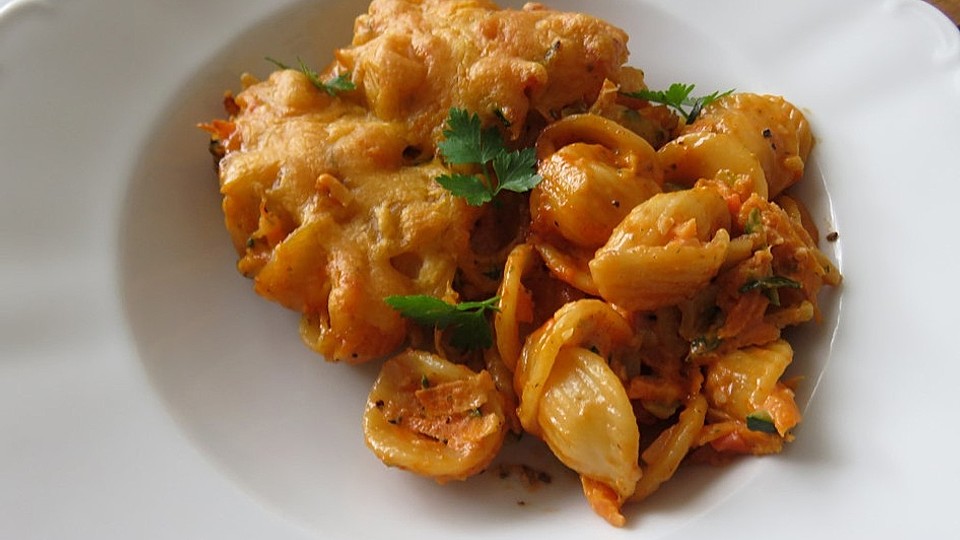 Vegetarischer Nudelauflauf Mit Gemusestreifen Von Tkd Maus Chefkoch 