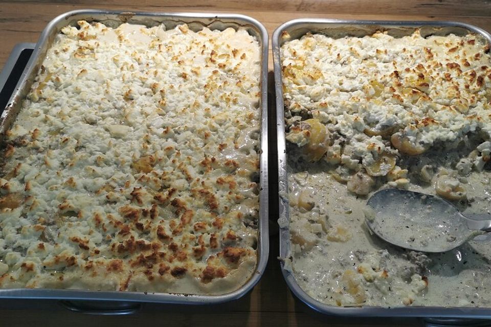 Hackfleisch - Schafskäse Gratin